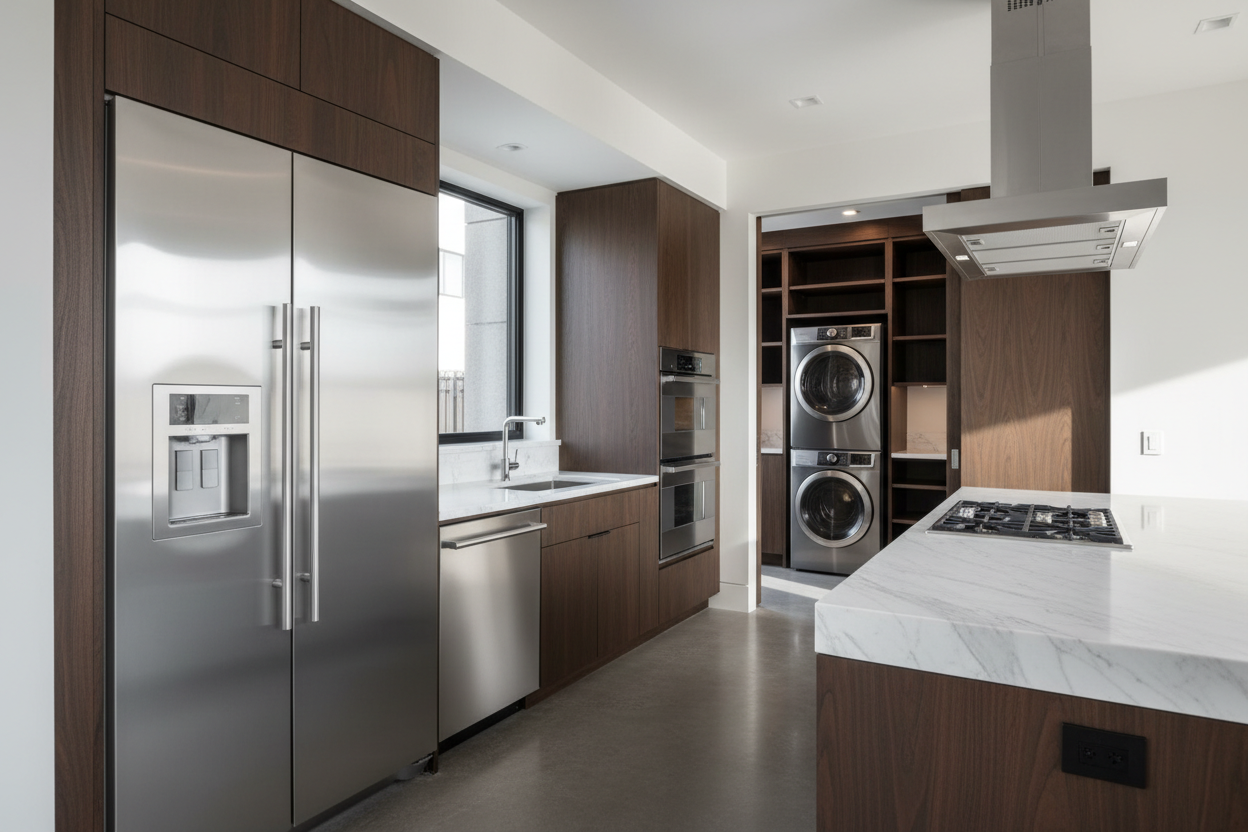 Premium appliance suite in a luxury home